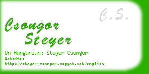 csongor steyer business card